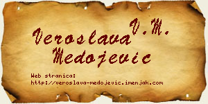 Veroslava Medojević vizit kartica